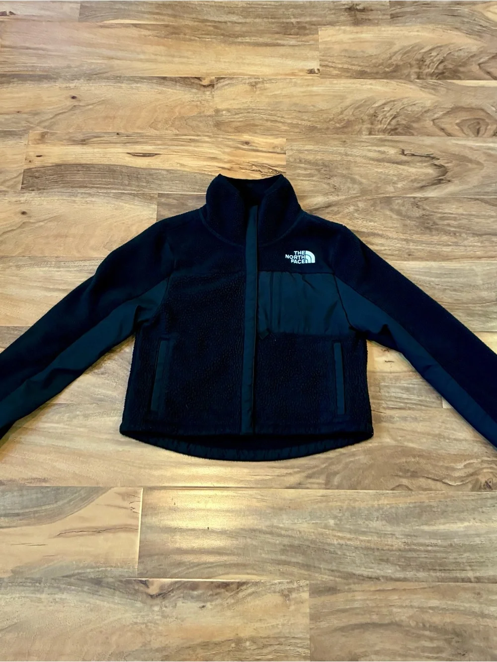 The North Face Girls Mashup Full-Snap Black Fleece Jacket Size Medium 10